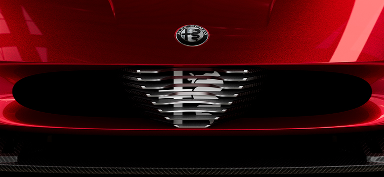 Bouclier en V détails en aluminium et fibre de carbone logo tridimensionnel